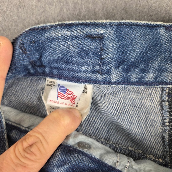 Rocky Mountain Clothing Co Vintage Two Tone Blue Black Western Jeans Made in USA - Picture 7 of 13